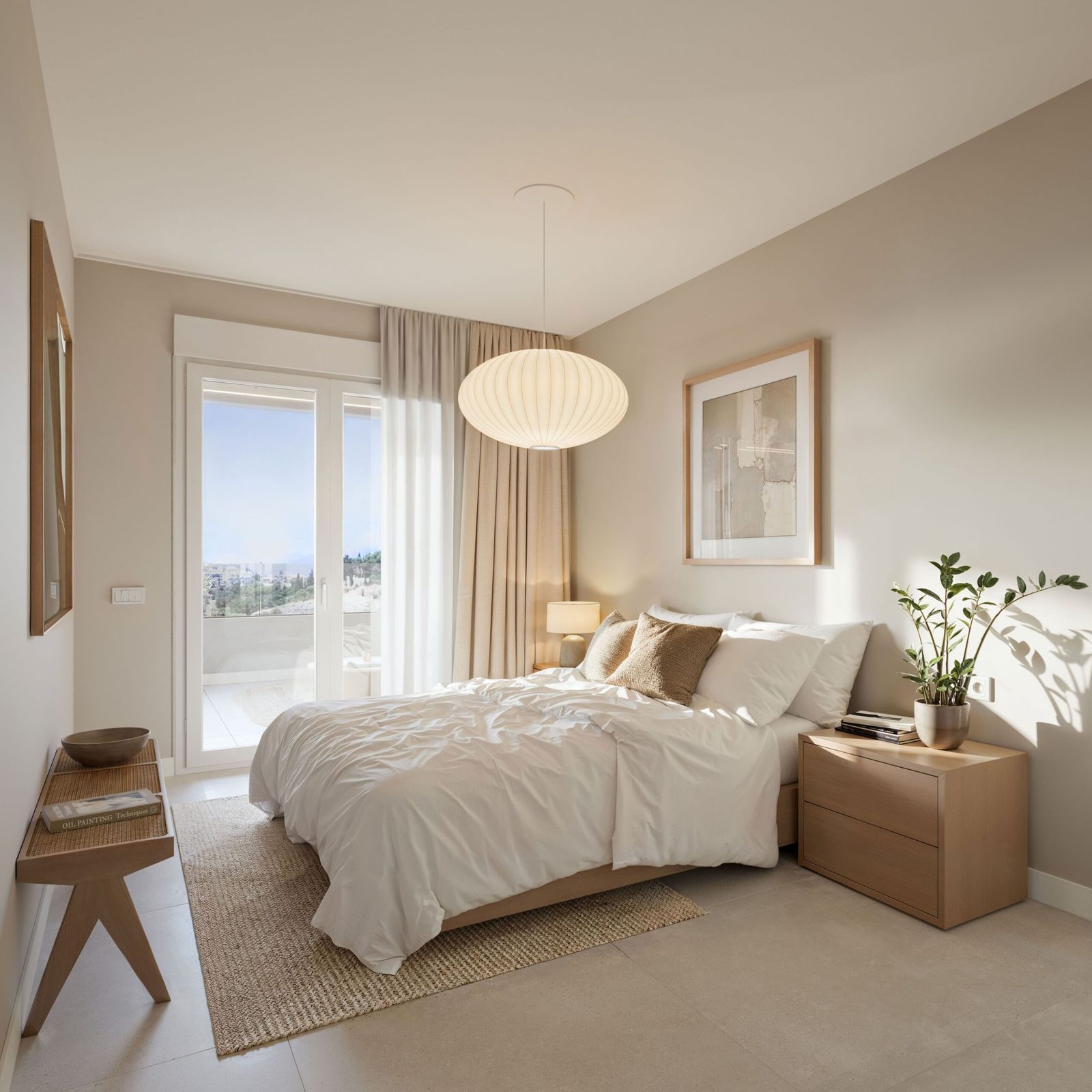 11 bedroom with balcony view modern furniture